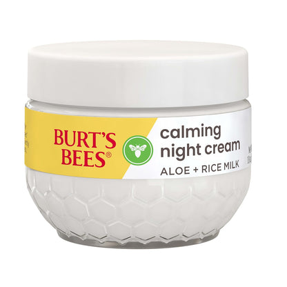 Burt's Bees Fragrance-Free Night Cream – Unfragranced Sensitive Skin Moisturizer for an Uncluttered, Ingredient-Focused Vanity