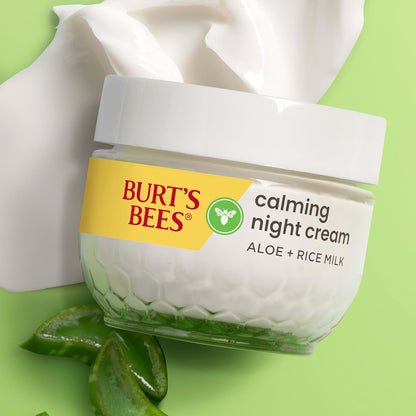 Burt's Bees Fragrance-Free Night Cream – Unfragranced Sensitive Skin Moisturizer for an Uncluttered, Ingredient-Focused Vanity