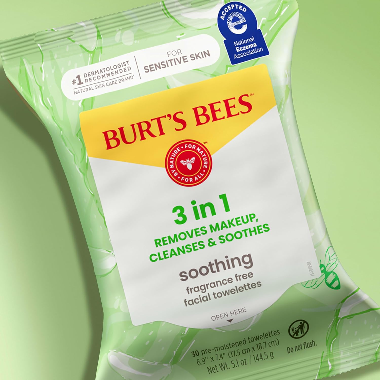 Burt's Bees Fragrance-Free Sensitive Skin Wipes – Hypoallergenic Cleansing Safe Around Kids and Pets