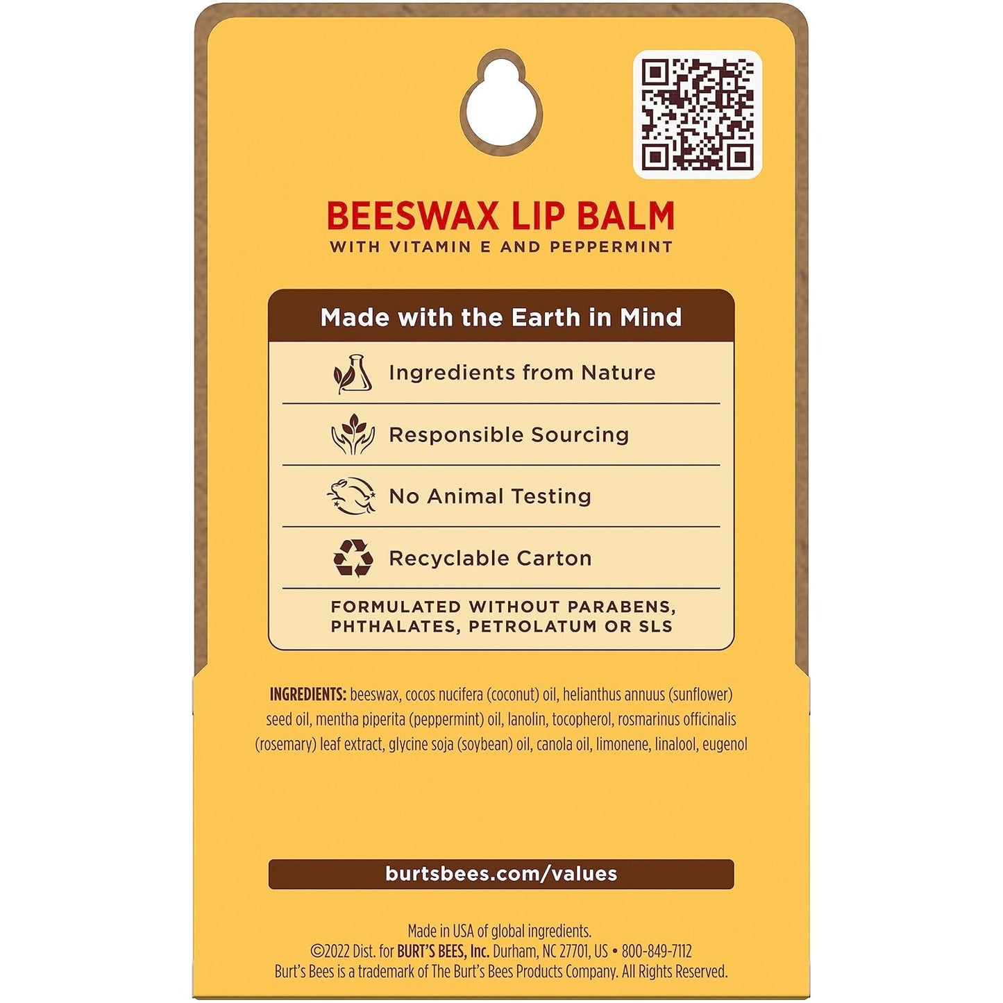 Burt's Bees Lip Balm 2-Pack – Capsule Beauty Counter Staple, Unfragranced Natural Care