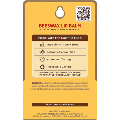 Burt's Bees Lip Balm 2-Pack – Capsule Beauty Counter Staple, Unfragranced Natural Care