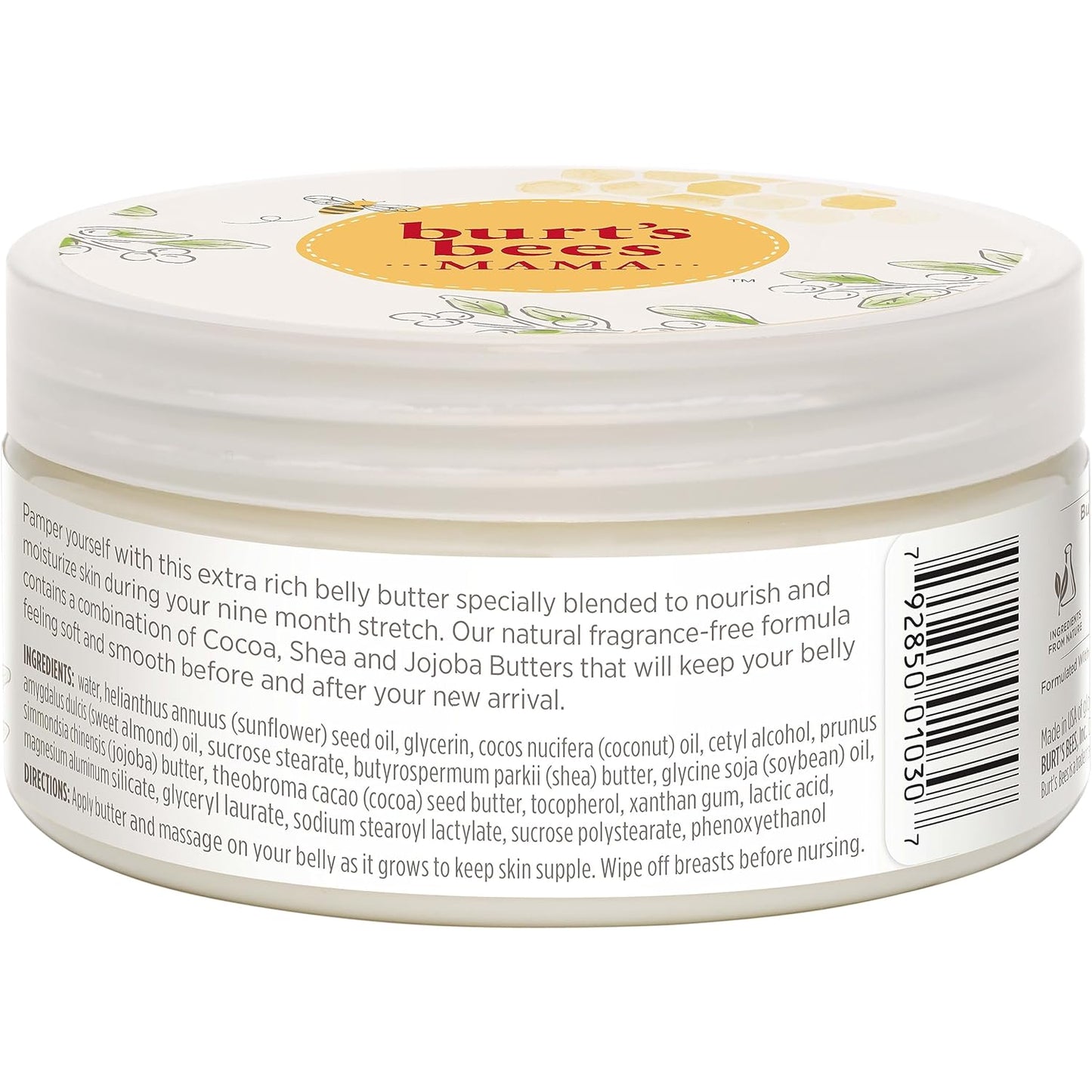 Burt's Bees Mama Belly Butter – Thoughtful Baby Shower Gift for Expectant Moms, Pregnancy Skin Care for Her