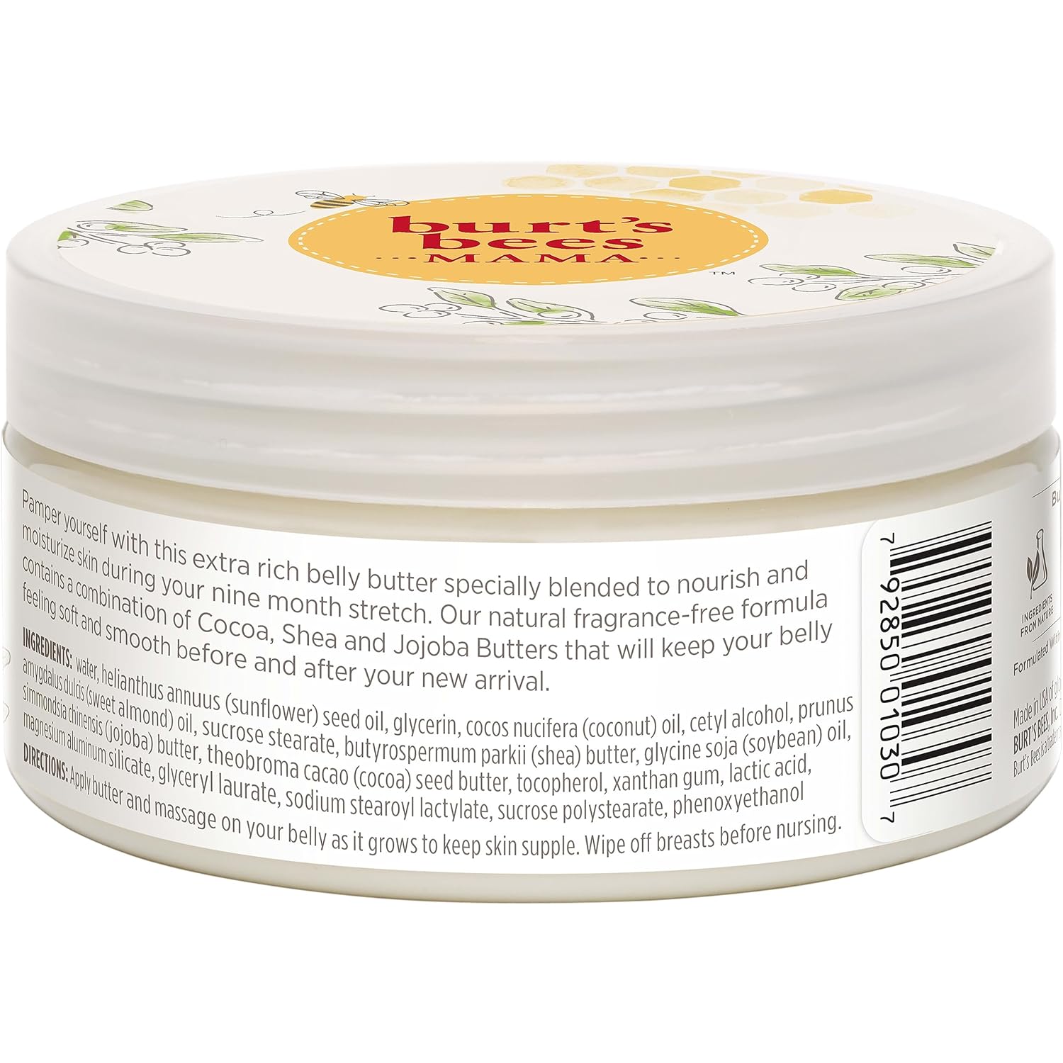 Burt's Bees Mama Belly Butter – Thoughtful Baby Shower Gift for Expectant Moms, Pregnancy Skin Care for Her