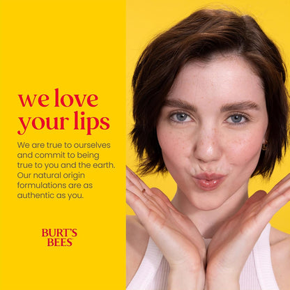Burt's Bees Pocket-Sized Lip Balm 4 Pack – Travel Friendly Moisturizer for Hiking and Camping Trips