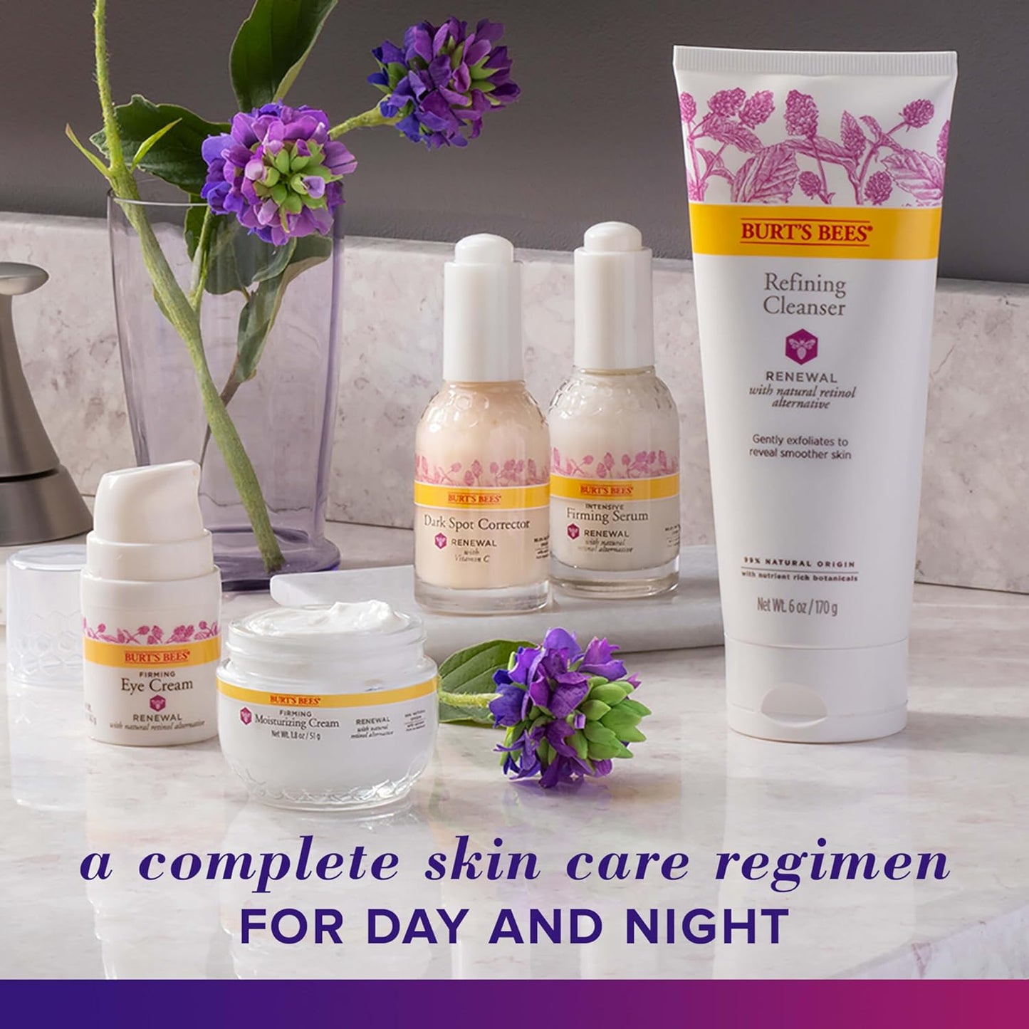 Burt's Bees Renewal Night Cream – Fragrance-Free Sensitive Skin Moisturizer Safe for Layering and Daily Use