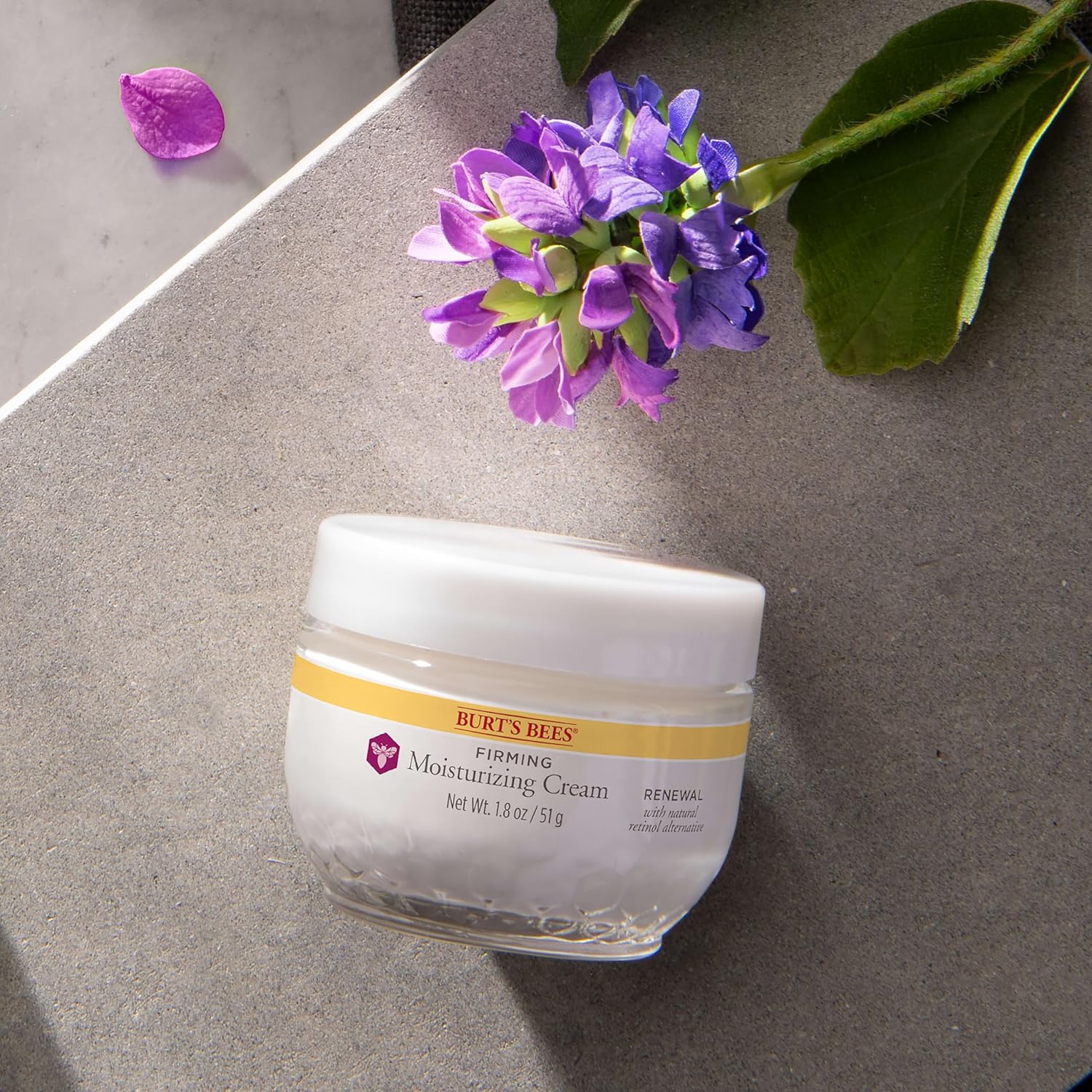 Burt's Bees Renewal Night Cream – Fragrance-Free Sensitive Skin Moisturizer Safe for Layering and Daily Use