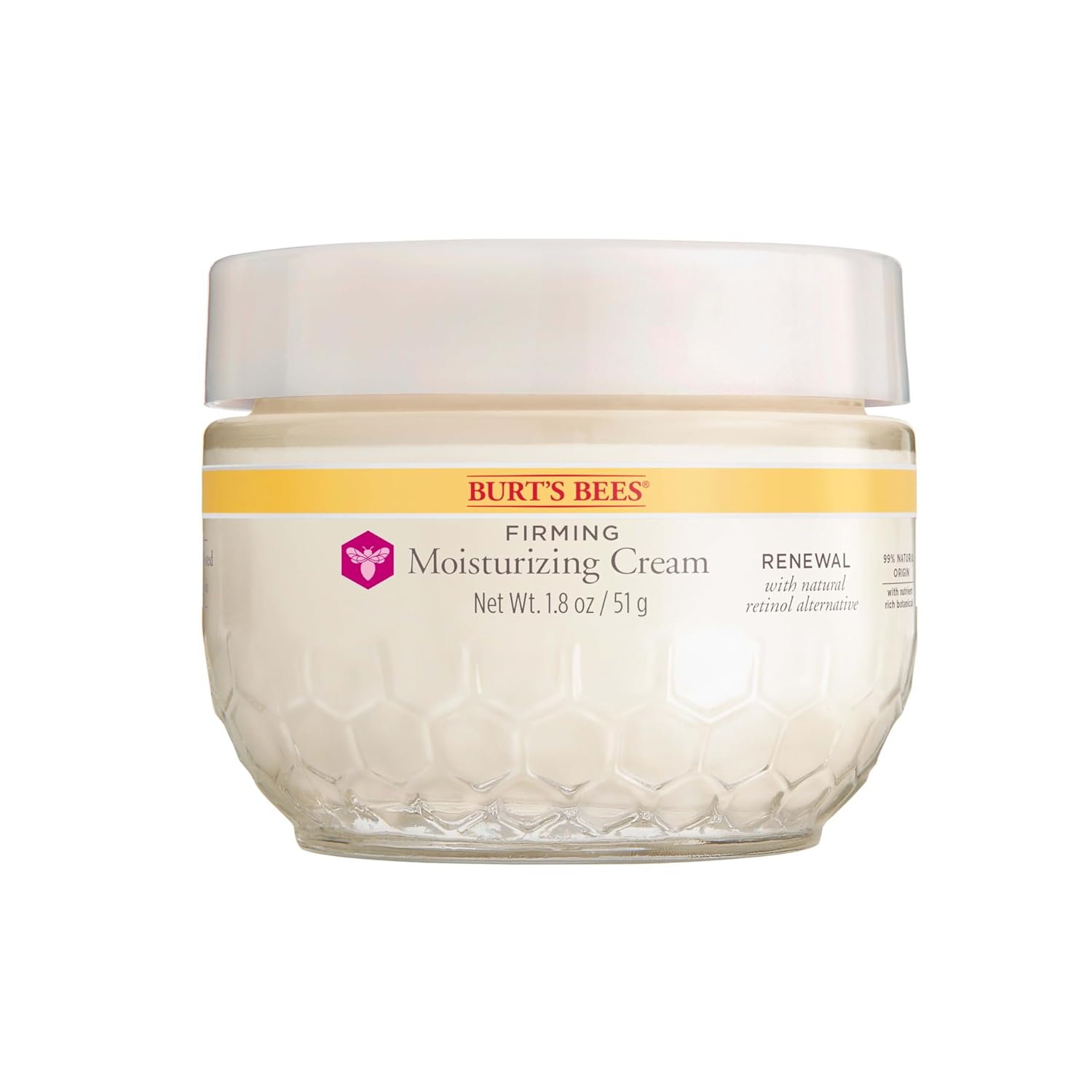 Burt's Bees Renewal Night Cream – Fragrance-Free Sensitive Skin Moisturizer Safe for Layering and Daily Use