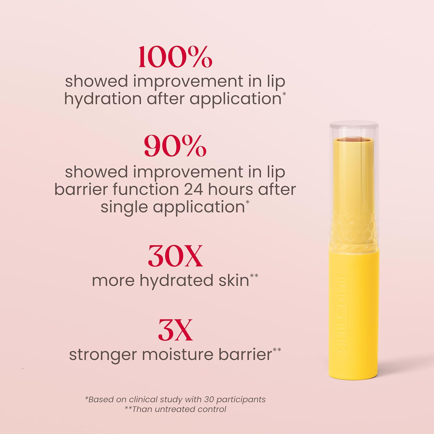 Burt's Bees Tinted Boosted Balm – Evening Self-Care Lip Treatment, 24-Hour Hydration for Mindful Nightly Rituals