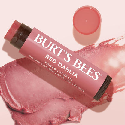 Burt's Bees Tinted Lip Balm – Pocketable Lip Care for Patio Lounging, 8-Hour Moisture with Sunflower Oil