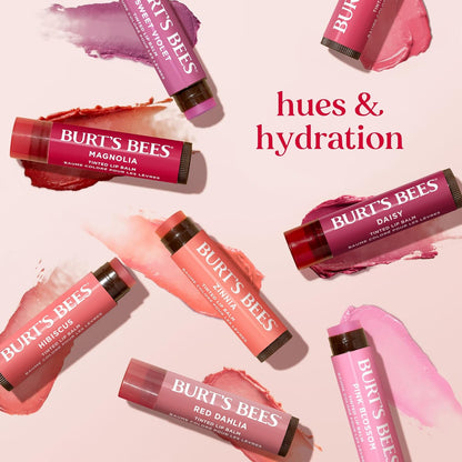 Burt's Bees Tinted Lip Balm – Pocketable Lip Care for Patio Lounging, 8-Hour Moisture with Sunflower Oil