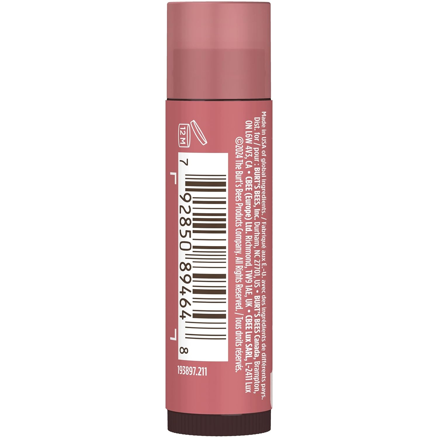 Burt's Bees Tinted Lip Balm – Pocketable Lip Care for Patio Lounging, 8-Hour Moisture with Sunflower Oil