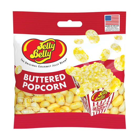 buttered popcorn flavor profile in classic jelly belly jelly bean form