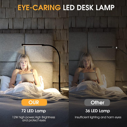 c-clamp mount compatible with desks, headboards, and shelves up to 30 inches tall