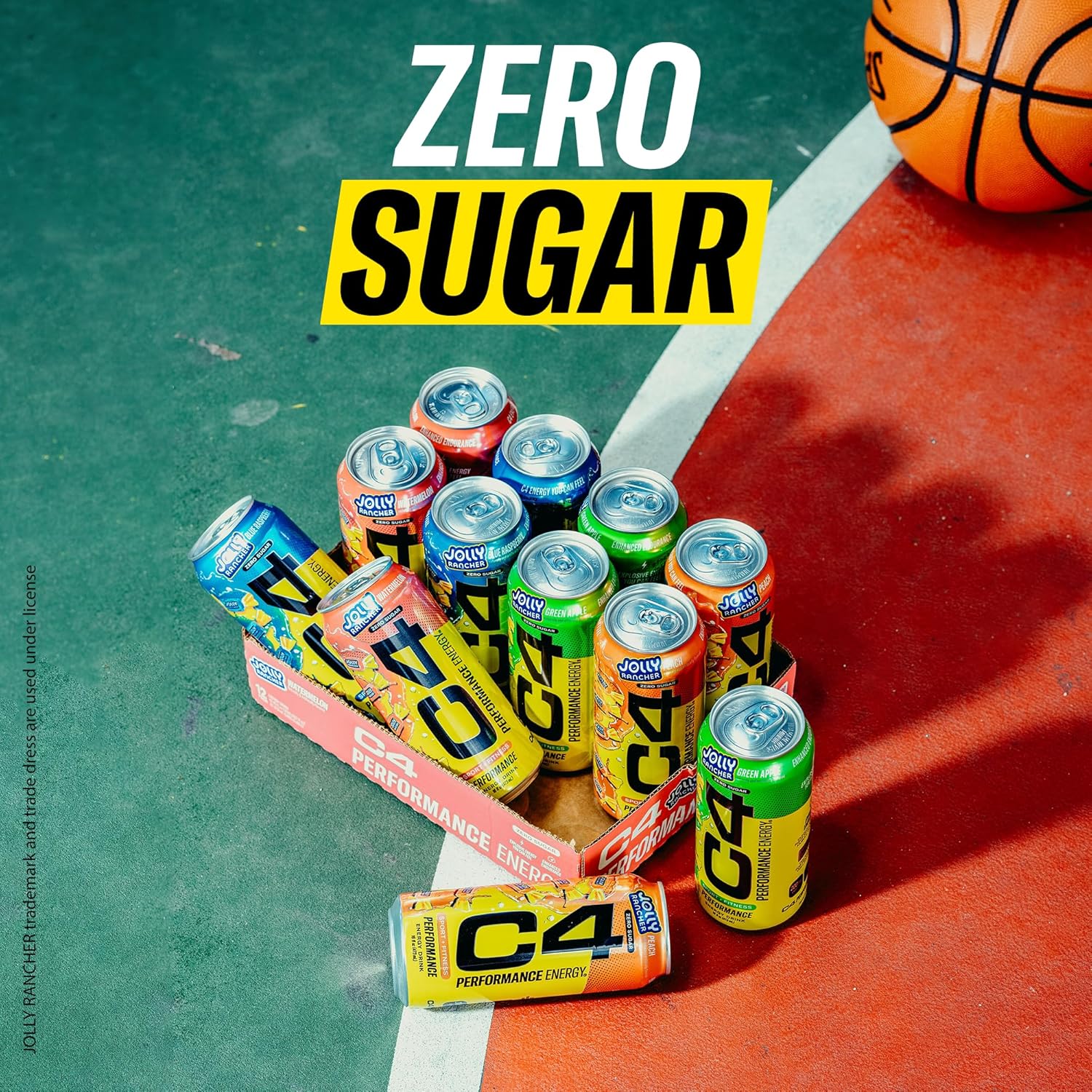 C4 Energy Drink Jolly Rancher Green Apple – Outdoor Trail Running Pre-Workout, Portable 16oz Zero Sugar Energy for Active Lifestyles