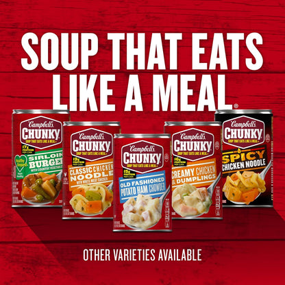 Campbell's Chunky Chili Mac, 18.8 oz Can – Shelf-Stable Dinner for Tailgate Lots, Picnics, and Backyard Cookouts