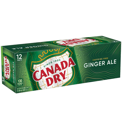 Canada Dry Ginger Ale Soda – Hostess Gift for Holiday Gatherings, 12 fl oz Cans 12 Pack