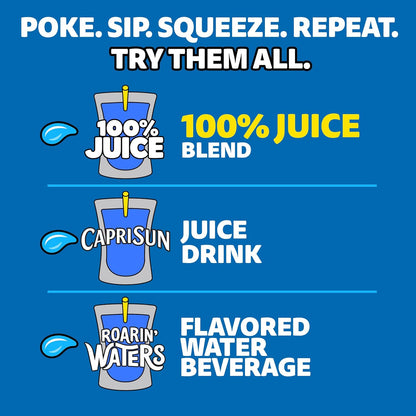 Capri Sun 100% Juice for Kids Road Trips and Sports Practice – 40 Pouches of No Artificial Colors Fruit Punch Variety