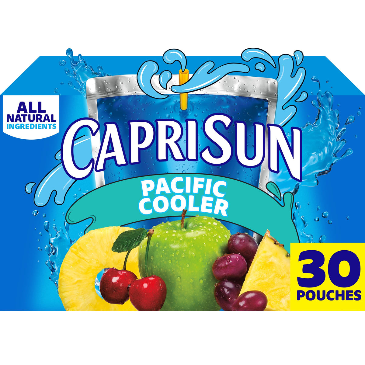 Capri Sun Pacific Cooler Mixed Fruit Flavored Juice Drink Blend, 30 ct Box, 6 fl oz Pouches