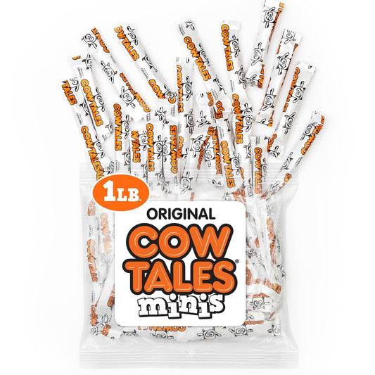 caramel exterior with cream-filled center (classic cow tales format)