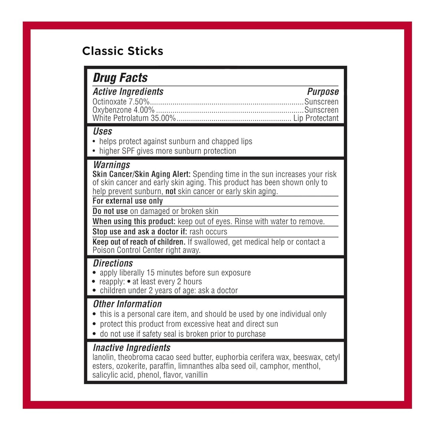 Carmex Classic Medicated Lip Balm Stick 9 Count – SPF 15 Lip Protection for Hiking and Skiing