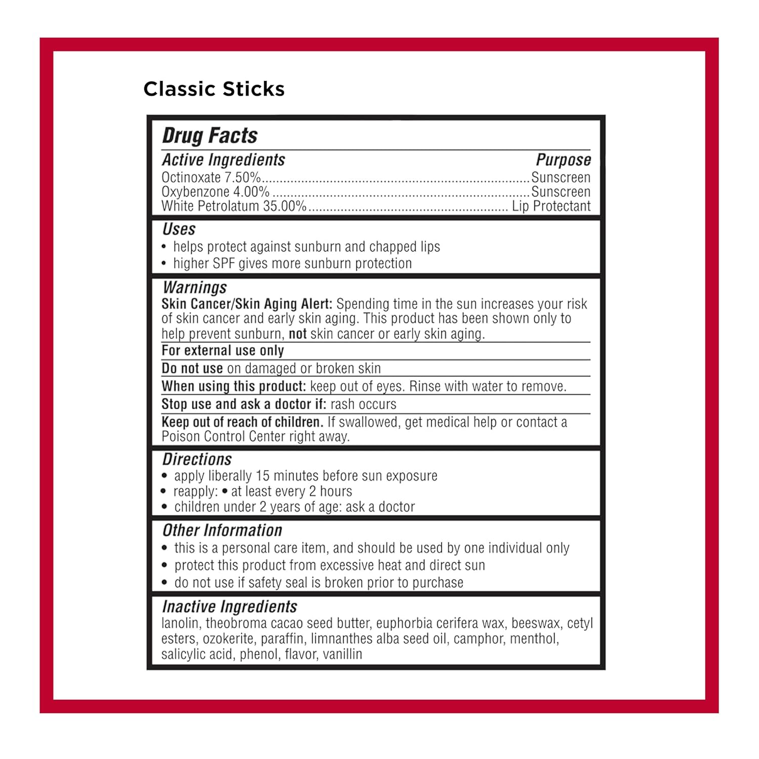Carmex Classic Medicated Lip Balm Stick 9 Count – SPF 15 Lip Protection for Hiking and Skiing
