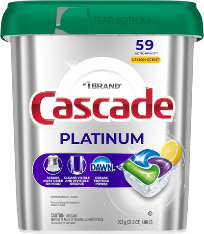 Cascade Platinum Dishwasher Pods – Starter Home Kitchen Essentials, Clean Simple Dishwashing