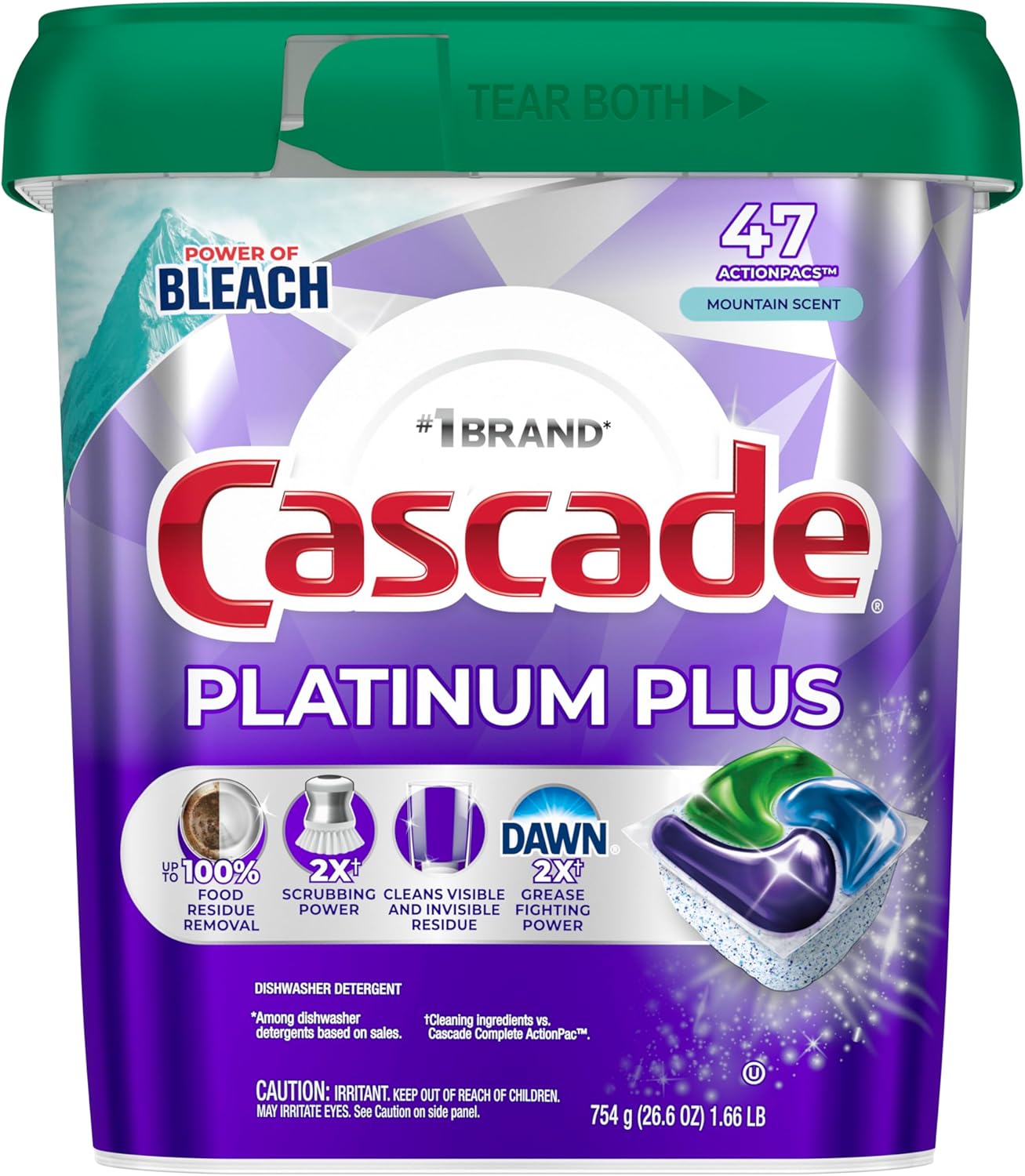 Cascade Platinum Plus Dishwasher Pods – Everyday Family Kitchen Essential, Hard Water Glassware Care