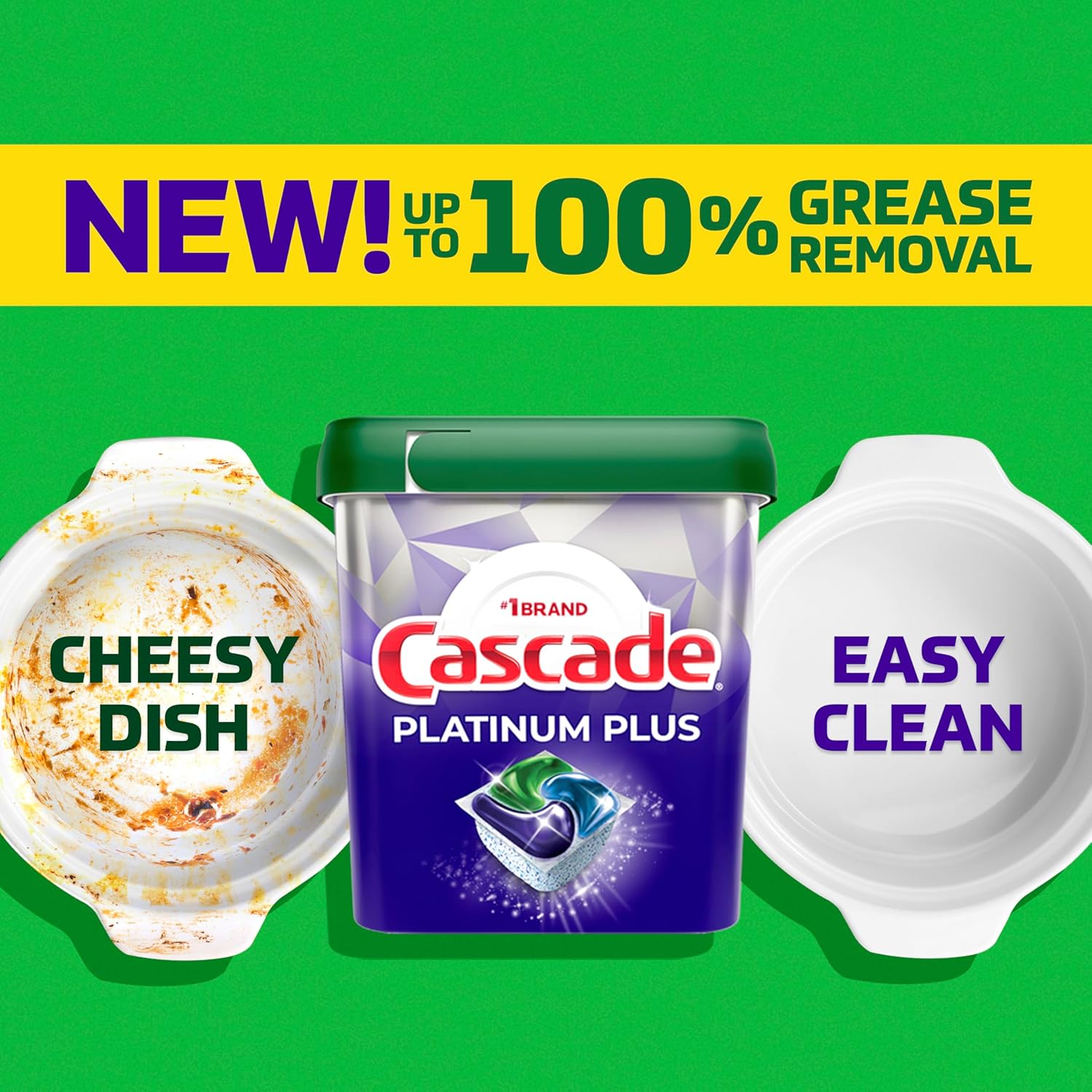 Cascade Platinum Plus Dishwasher Pods – Everyday Family Kitchen Essential, Hard Water Glassware Care