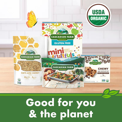 Cascadian Farm Organic Granola with No Added Sugar, Blueberry Vanilla Cereal for Home Office Snack Jars and Focused Morning Routines