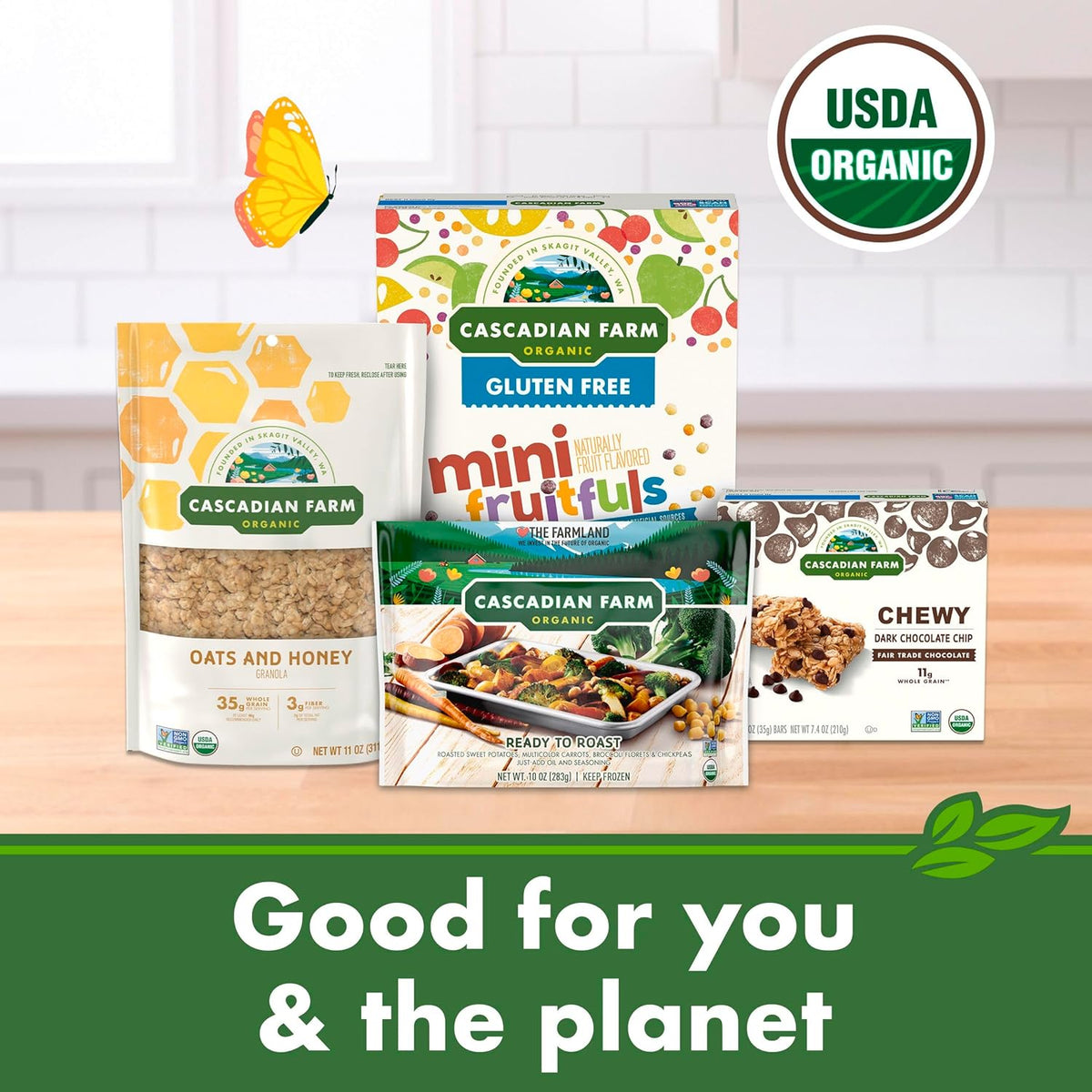 Cascadian Farm Organic Mixed Berry Cereal – Quick Energizing Cereal for the Home Desk Breakfast
