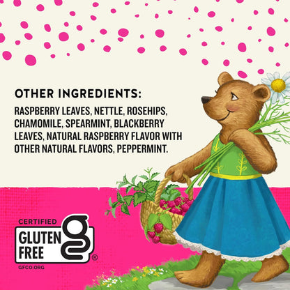 Celestial Seasonings SheWell Raspberry Leaf Tea – Mindful Wind-Down Tea for Bath Time & Yoga Recovery, 16 Stringless Bags