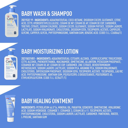 CeraVe Baby Bath Set – Perfect Baby Shower Gift for New Parents Seeking Dermatologist-Approved Care