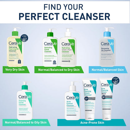 CeraVe Hydrating Cream To Foam Cleanser – Evening Wind-Down Face Wash for a Calming Nightly Skincare Ritual