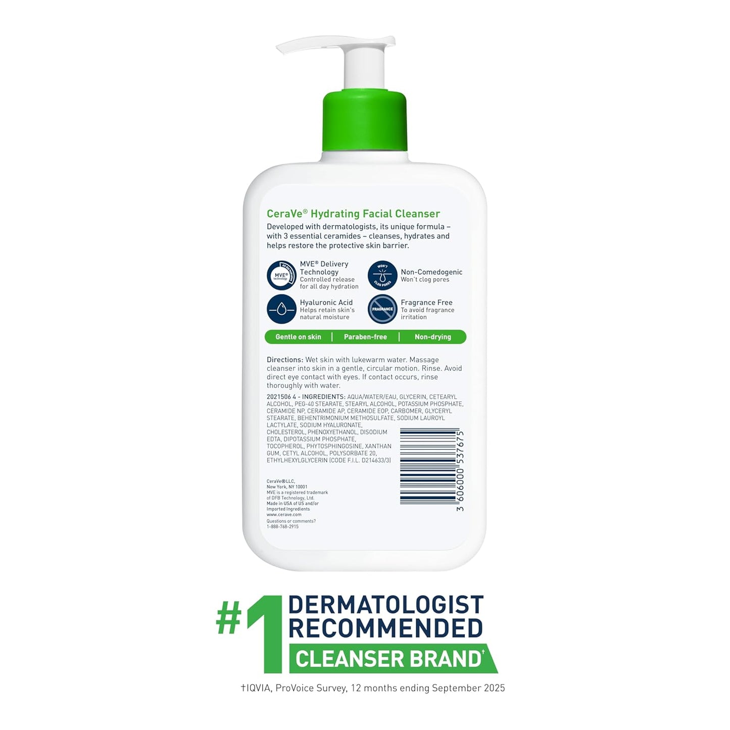 CeraVe Hydrating Facial Cleanser – Pediatrician-Friendly Wash for Kids' Bath Time Routine