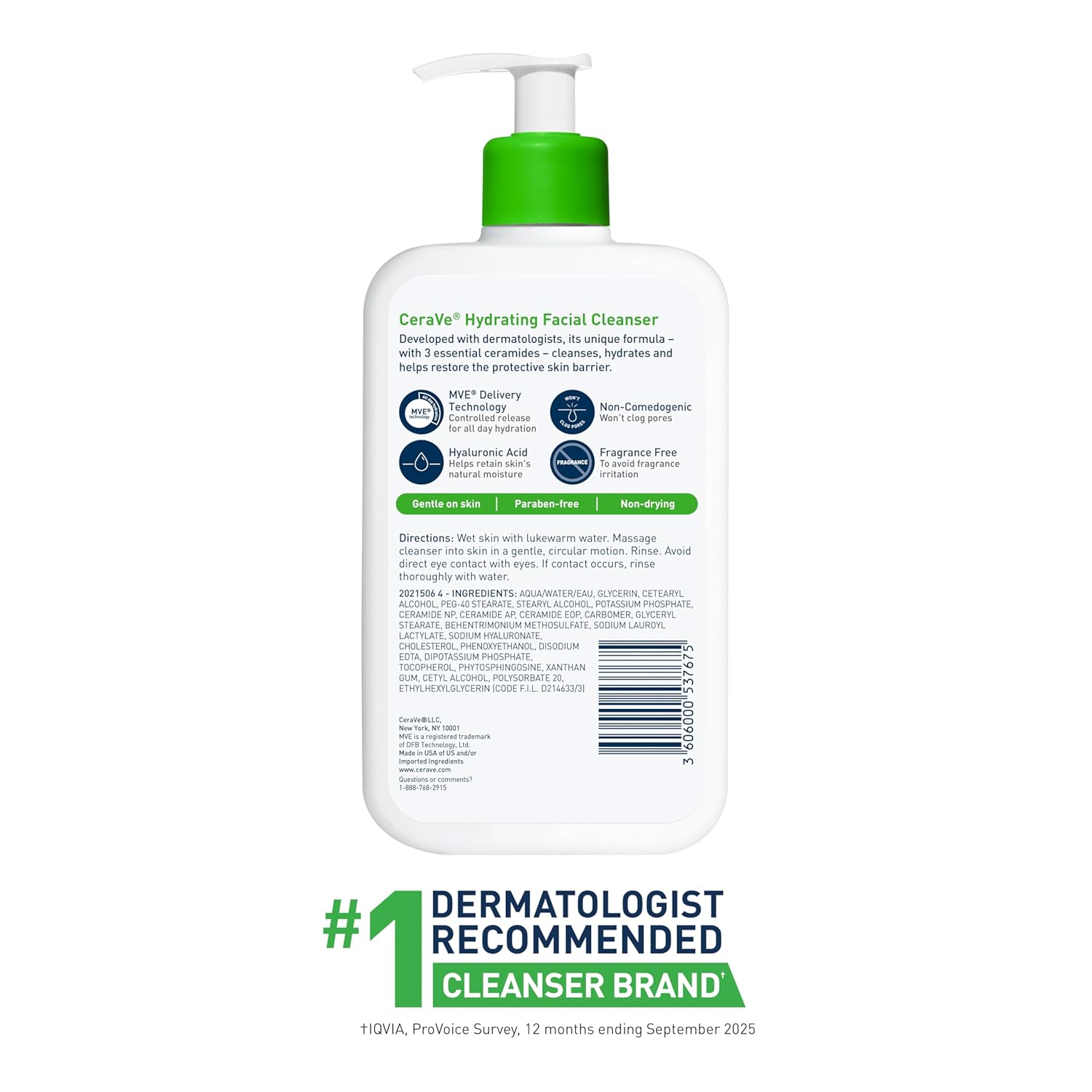 CeraVe Hydrating Facial Cleanser – Pediatrician-Friendly Wash for Kids' Bath Time Routine