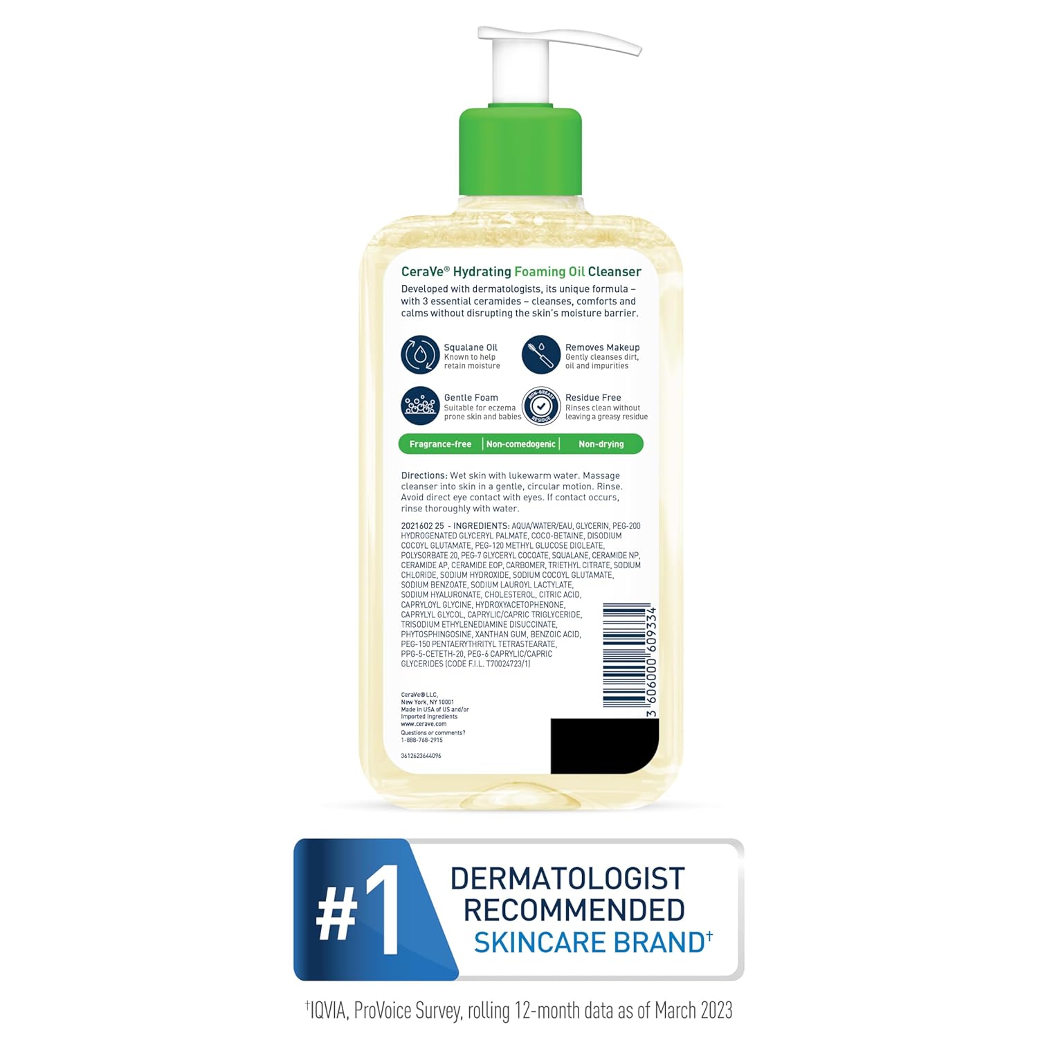 CeraVe Hydrating Foaming Oil Cleanser – Essential Uncluttered Skincare for Dry Skin