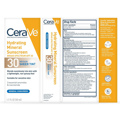 CeraVe Mineral Sunscreen SPF 30 – Safe Daily Sun Protection Without Chemical Filters