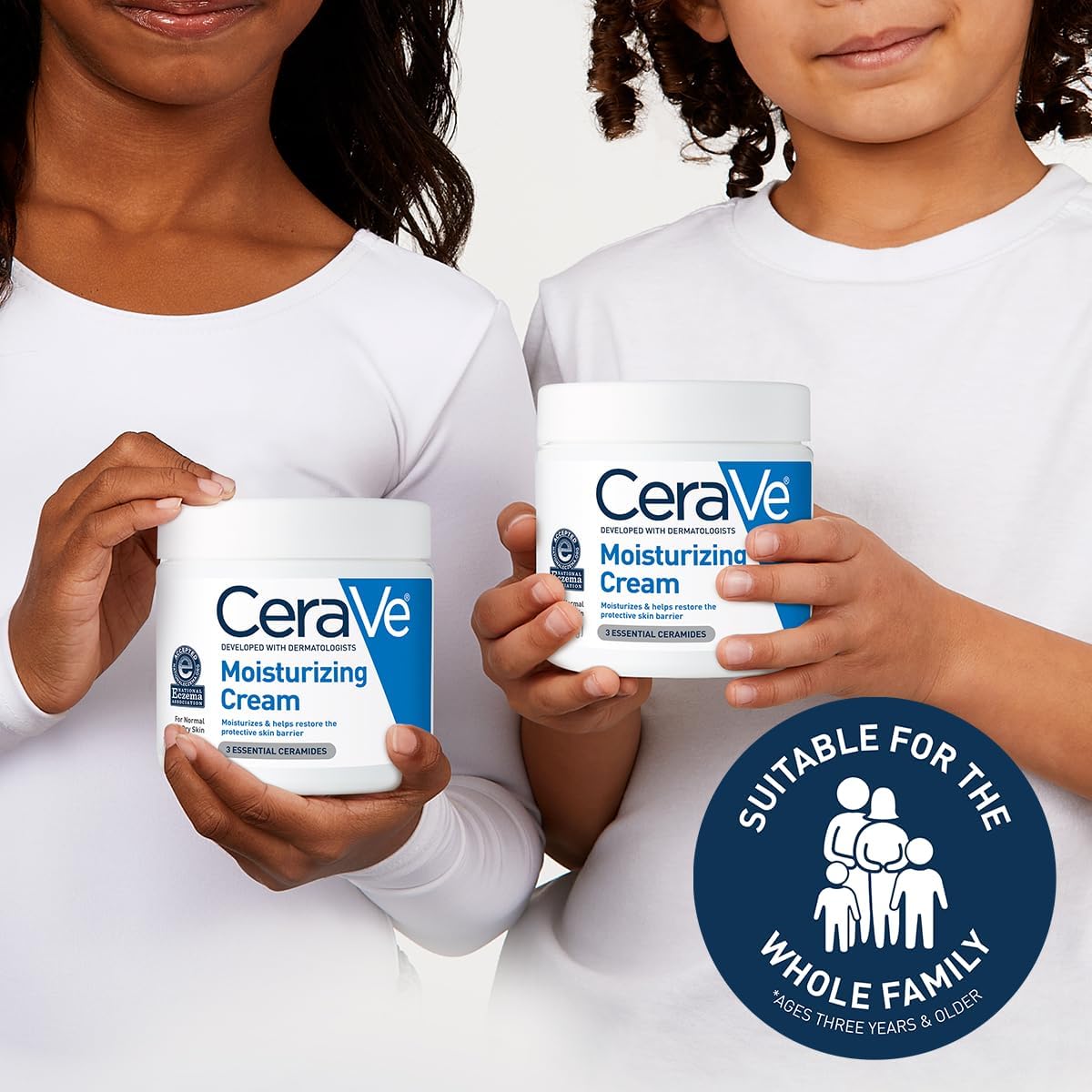 CeraVe Moisturizing Cream – One-Tub Replacement for Face Body and Hand Cream, Simple Sensitive Skin Routine