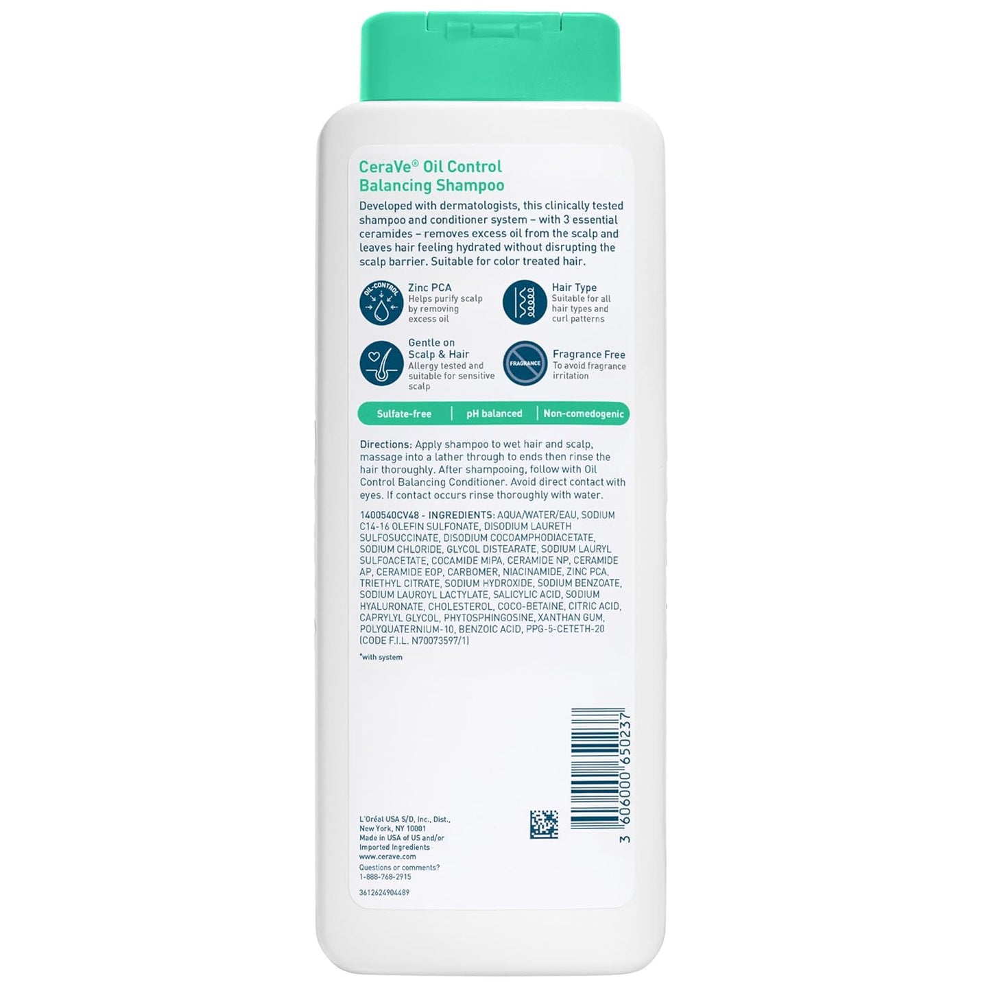 CeraVe Oil Control Balancing Shampoo – Self-Care Shampoo for Humid-Season Scalp Detox and Calm Evenings