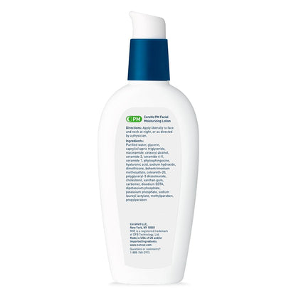 CeraVe PM Facial Moisturizing Lotion – Premium Night Cream with MVE Technology