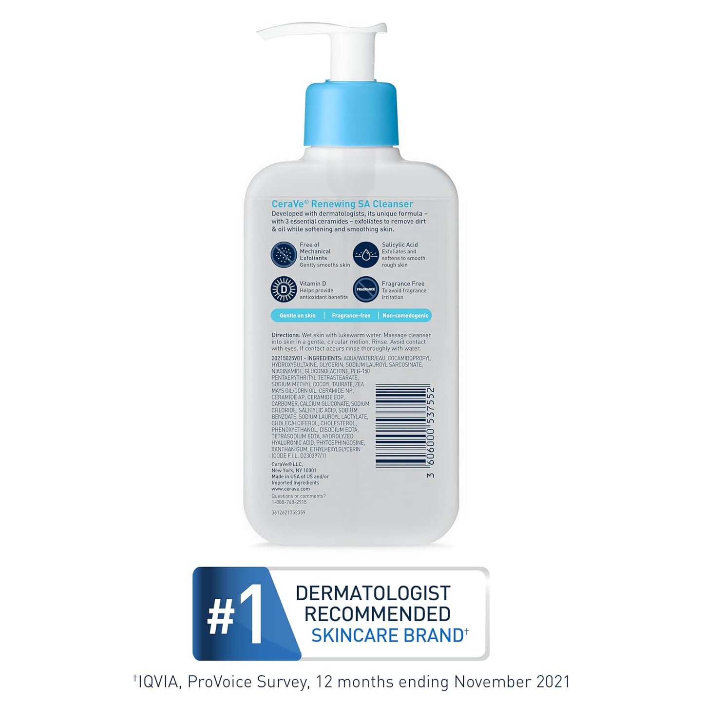 CeraVe Renewing Salicylic Acid Cleanser – Dermatologist-Backed, Safe Daily Exfoliation for All Ages
