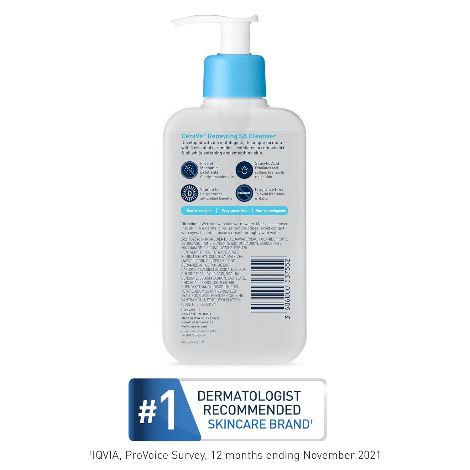 CeraVe Renewing Salicylic Acid Cleanser – Dermatologist-Backed, Safe Daily Exfoliation for All Ages