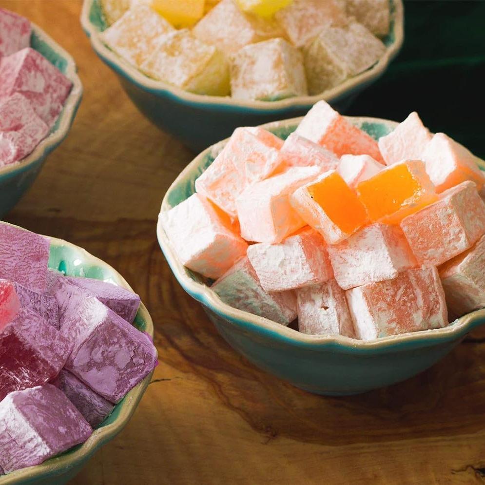 Cerez Pazari Vegan Turkish Delight – Elegant Housewarming and Valentine's Day Present, Halal Lokum Gift Box 8.1 oz