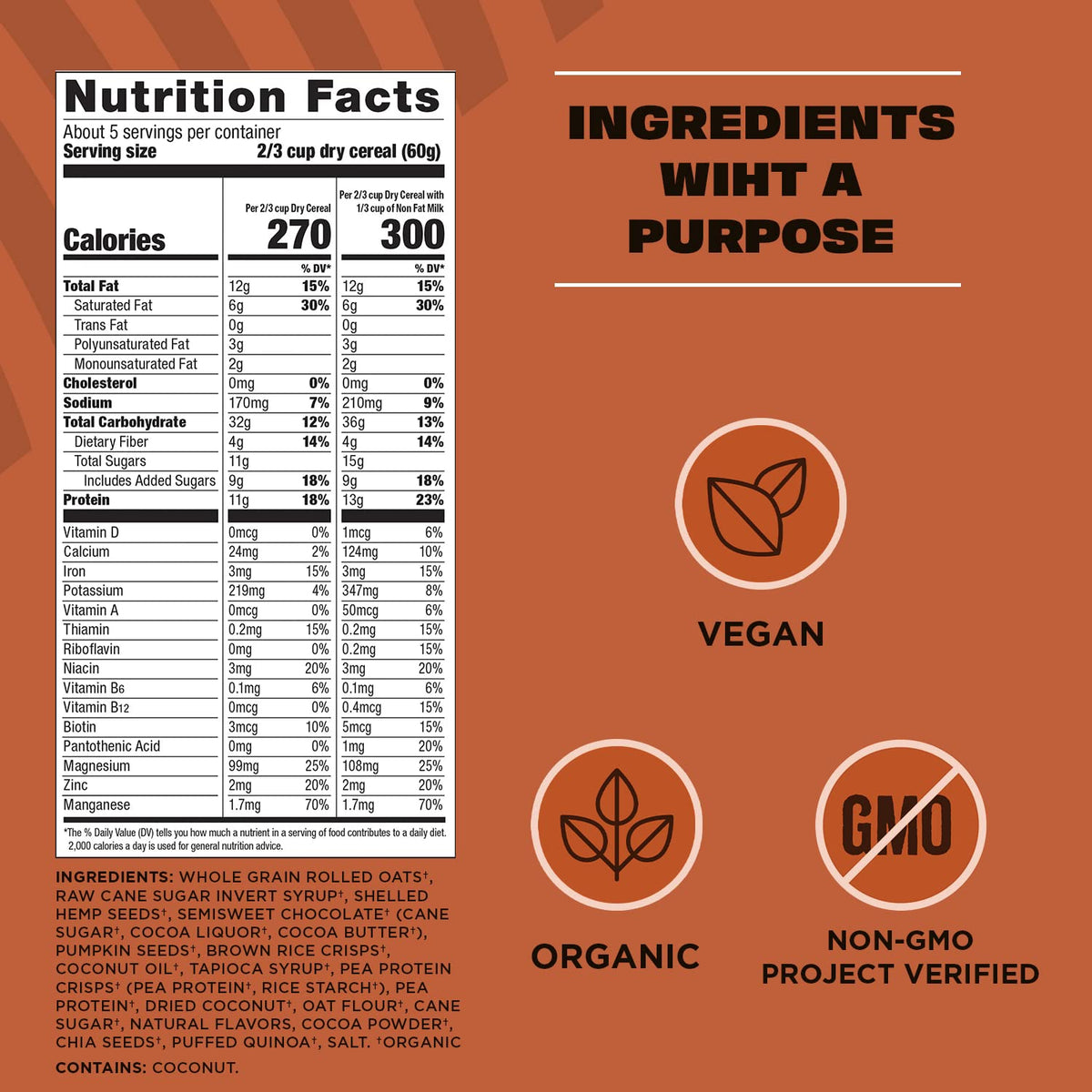 certified organic, non-gmo project verified, vegan, and kosher