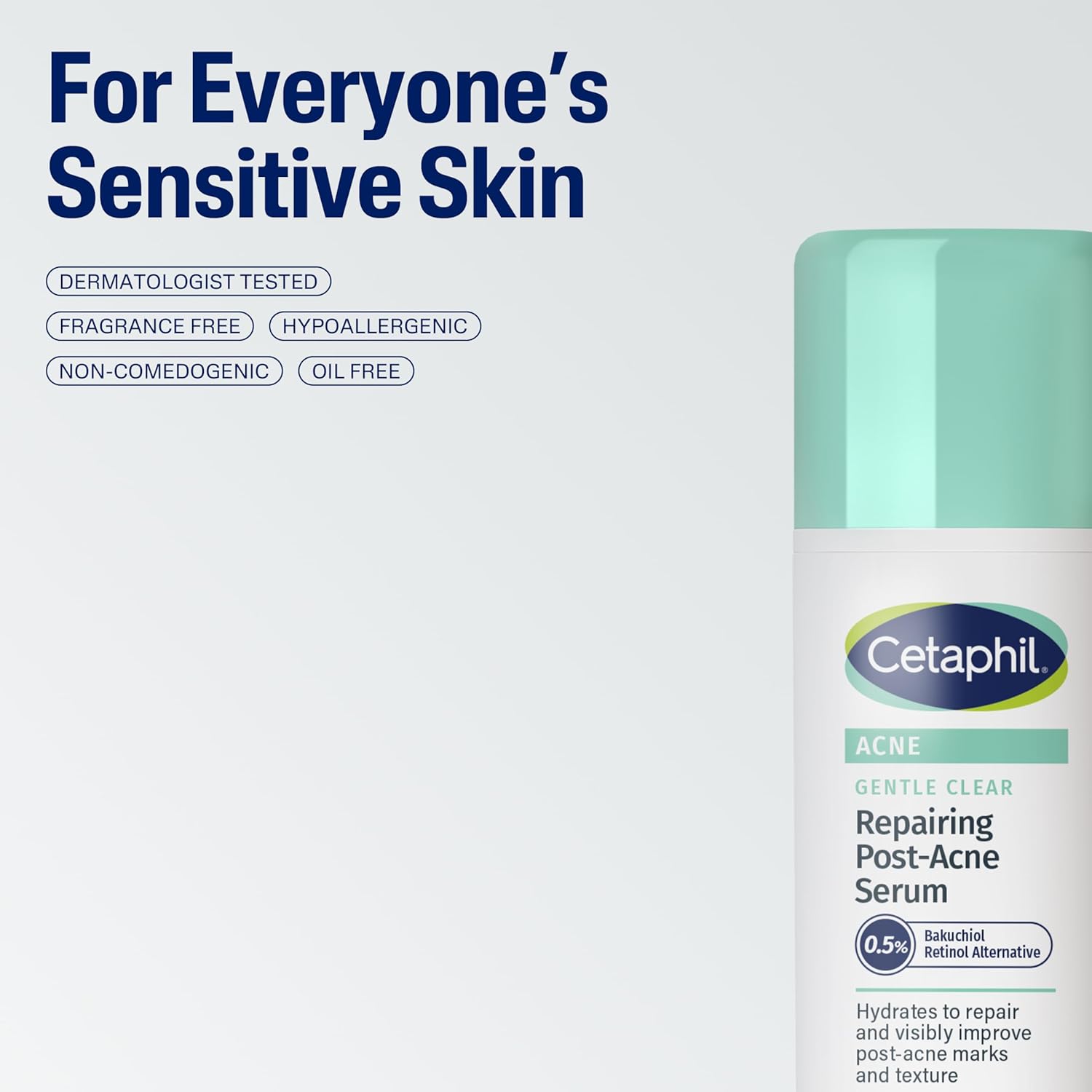 Cetaphil Gentle Clear Repairing Post-Acne Serum – Mindful Nightly Ritual for Sensitive Skin, Bakuchiol Brightening Treatment