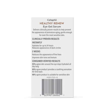 Cetaphil Healthy Renew Eye Gel Serum – Calming Self Care Ritual for Sensitive Skin, Nightly Anti Aging Hydration