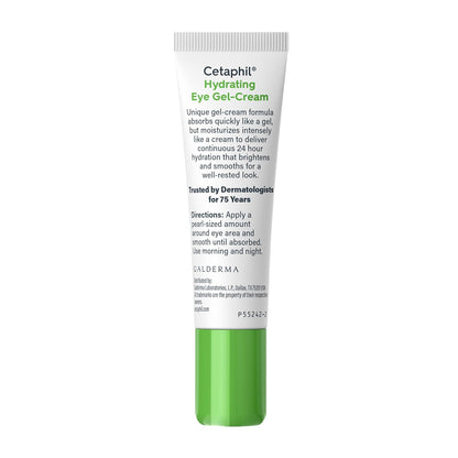 Cetaphil Hydrating Eye Gel-Cream – Nightly Self-Care Ritual for Sensitive Eyes, 24-Hour Hyaluronic Acid Hydration