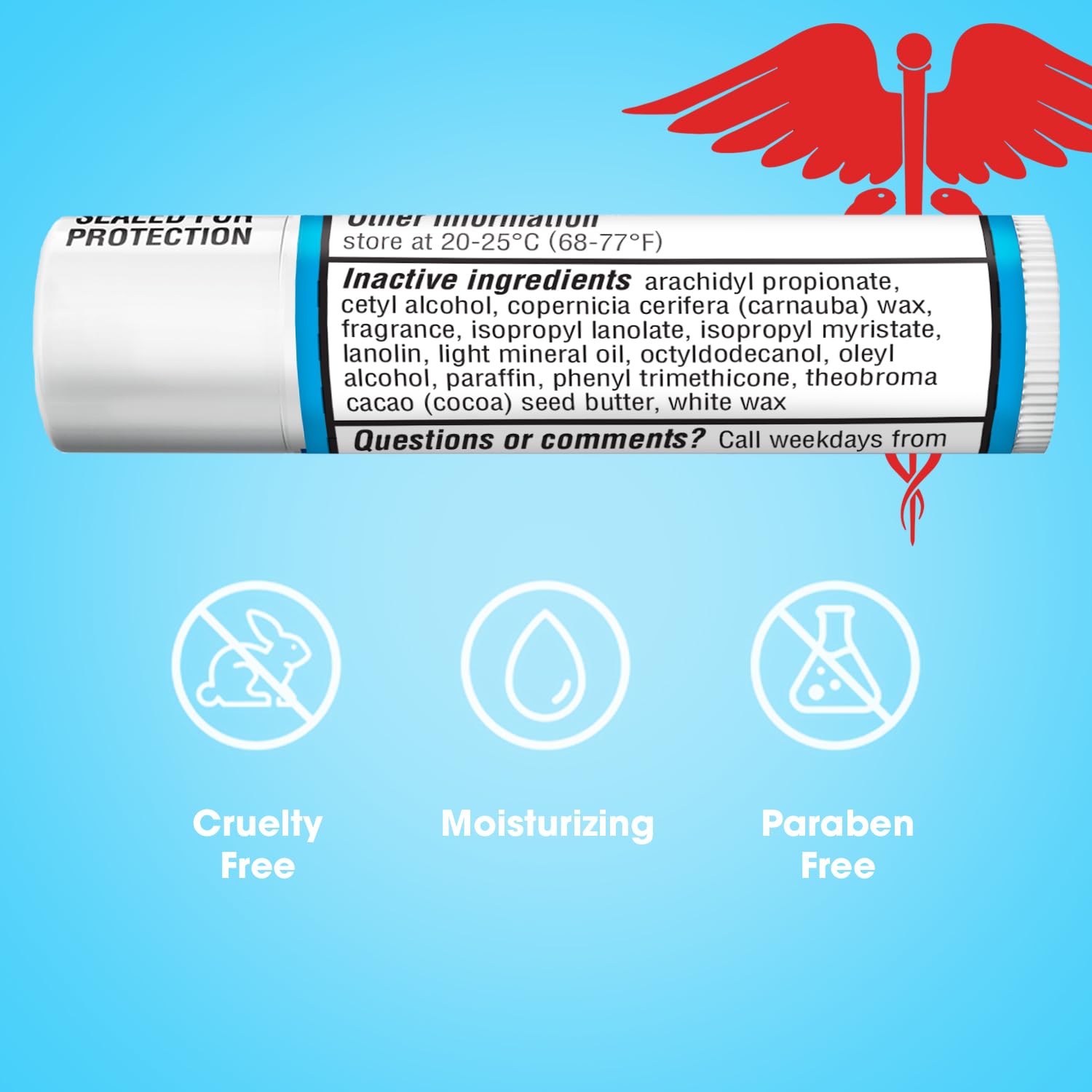 ChapStick Classic Medicated Lip Balm – Camping Trip and Hiking Backpack Essential for Windburned Lips, 3 Pack