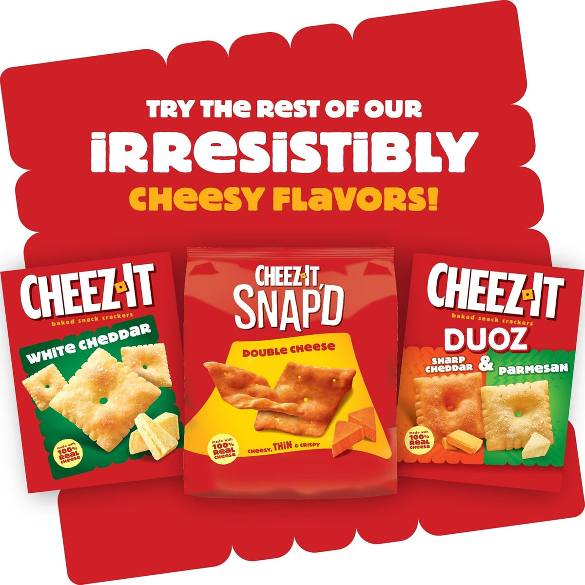 Cheez-It Grooves Sharp White Cheddar Crackers – Desk Drawer Office Snack for Mid-Morning Focus Breaks and Afternoon Slumps, 3.25oz 6-Pack
