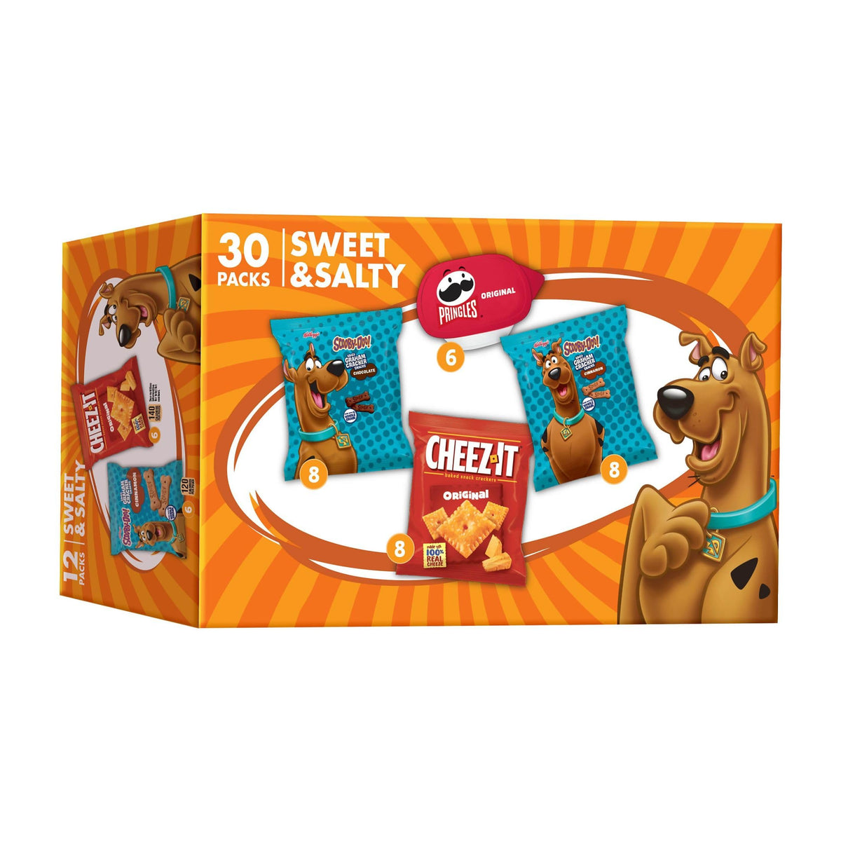 Cheez-It, Pringles &amp;amp; Scooby-Doo Sweet and Salty Snacks Variety Pack, 28oz Box (30 Count)